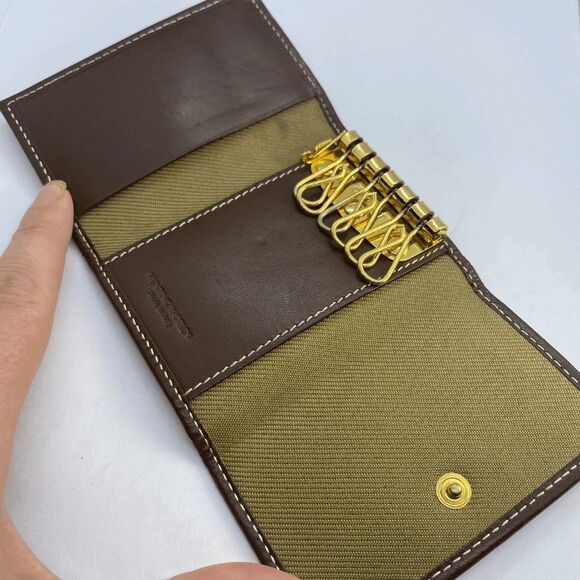 Hunting World Brown Canvas & Leather 6 Key Case - Picture 3 of 8